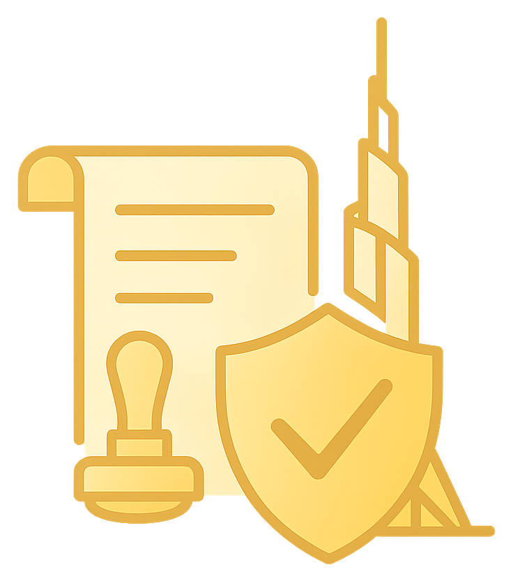 20250627 1118 Dubai Tax Certificate Icon simple compose 01jyr0j7aweh29ddmaz7ncembe e1751005193485